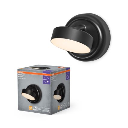Osram - Applique murale tactile NIGHTLUX LED rechargeable dimmable, 1,8 W / 5 V, noire