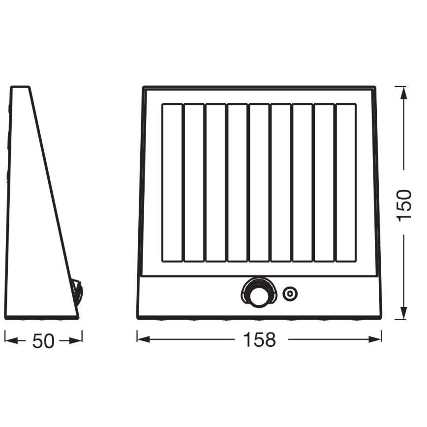 Osram - Applique murale solaire à LED avec capteur ENDURA STYLE LED/10,2W/4,2V 2000 mAh IP54 anthracite