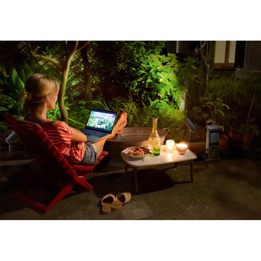 Osram - Borne de prises extérieure intelligente 2 prises SCHUKO avec répéteur Wi‑Fi IP44