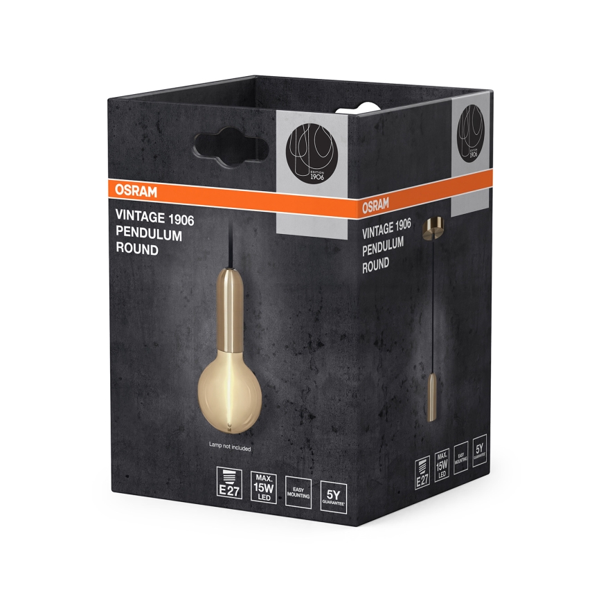 Osram - Câble d'alimentation PENDULUM ROUND 1xE27/15W/230V doré