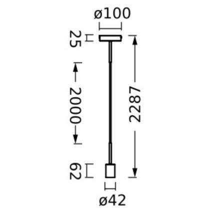 Osram - Câble d'alimentation pour PENDULUM NEEDLE 1xE27/15W/230V beige