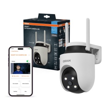 Osram - Caméra extérieure intelligente 360° avec capteur 2K SMART+ 230V IP67 Wi-Fi