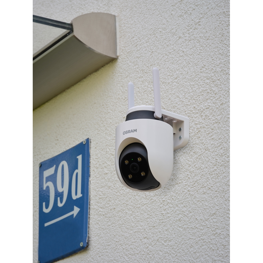 Osram - Caméra extérieure intelligente 360° avec capteur 2K SMART+ 230V IP67 Wi-Fi