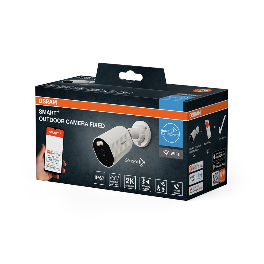 Osram - Caméra extérieure intelligente avec capteur 2K SMART+ 230V IP67 Wi-Fi