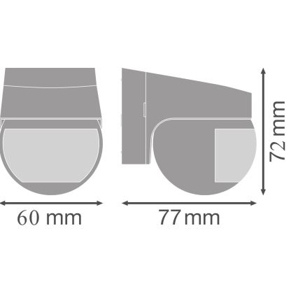 Osram - Capteur de mouvement infrarouge pour extérieur 230 V IP44 noir