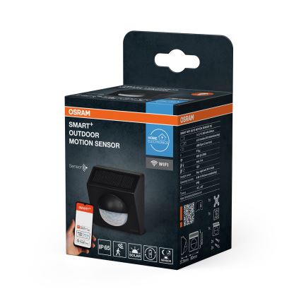 Osram - Capteur de mouvement solaire d'extérieur SMART+ 3,7 V anthracite IP65 Wi-Fi 800 mAh