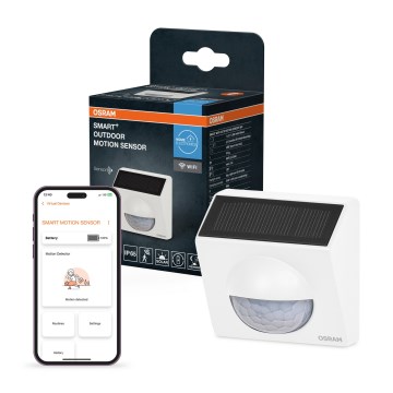 Osram - Capteur de mouvement solaire d'extérieur SMART+ 3,7 V blanc IP65 Wi‑Fi 800 mAh
