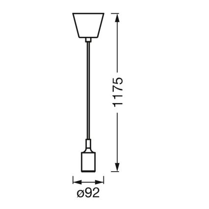 Osram - Cordon d'alimentation PENDULUM BELL 1xE27/15W/230V noir