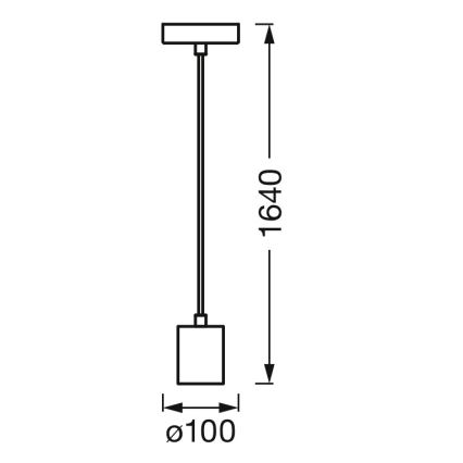 Osram - Cordon d'alimentation PENDULUM ROUND 1xE27/15W/230V chromé brillant