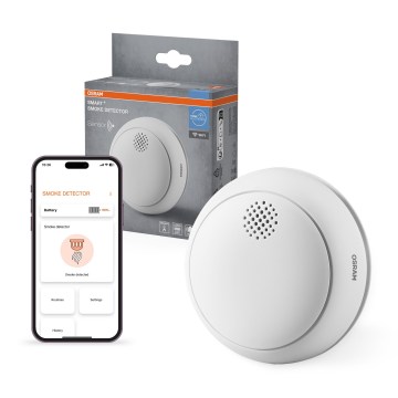 Osram - Détecteur de fumée SMART+ 3V Wi‑Fi 1400 mAh