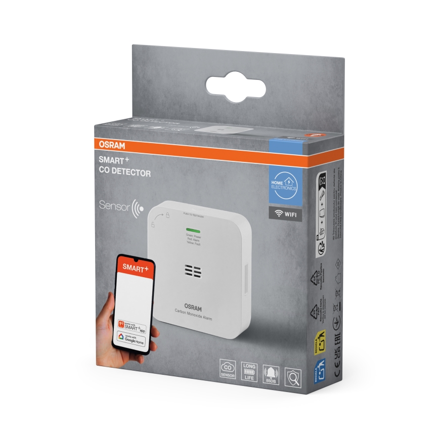 Osram - Détecteur de monoxyde de carbone SMART+ 2xAA Wi-Fi