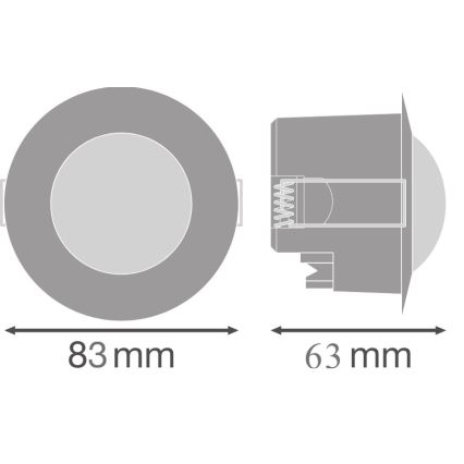 Osram - Détecteur de mouvement encastrable pour faux plafond 360° FLUSH 230V blanc