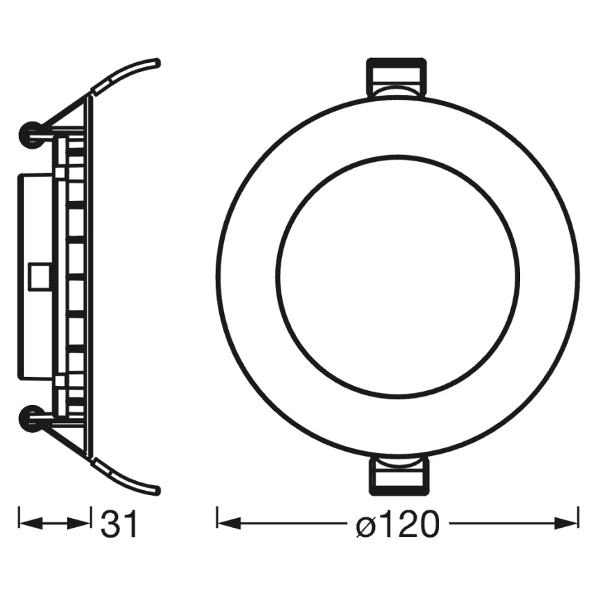 Osram - Luminaire encastré LED dimmable SMART+ | 8 W, 230 V, 3000–6500 K, Wi‑Fi