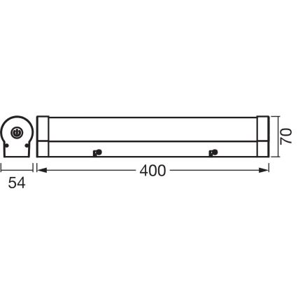 Osram - Éclairage LED dimmable pour miroir de salle de bains ORBIS TUBE LED/9W/230V 3000/4000K 40 cm IP44 marron