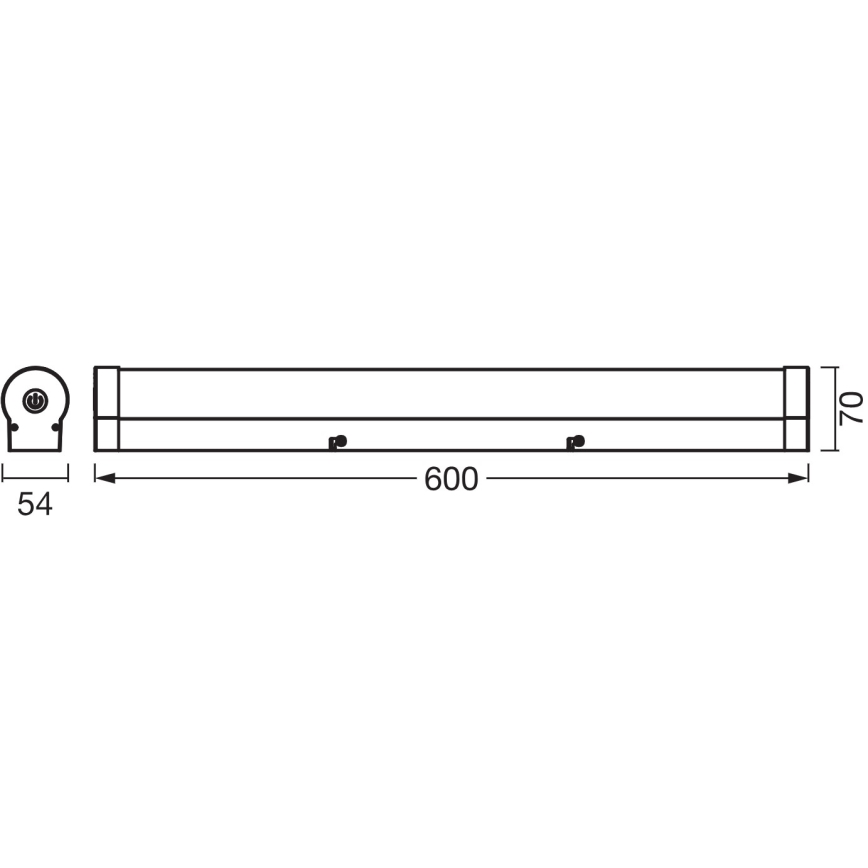 Osram - Éclairage LED dimmable pour miroir de salle de bains ORBIS TUBE LED/12W/230V 3000/4000K 60 cm IP44 marron