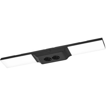 Osram - Éclairage LED sous-meuble dimmable avec prises intégrées UNDERCABINET LED/10W/230V 3000K 54,8 cm noir