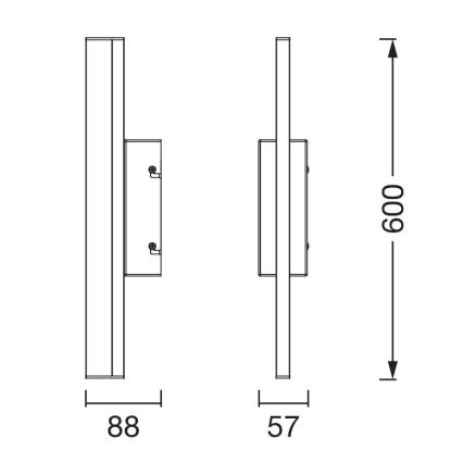 Osram - Éclairage miroir LED dimmable ORBIS MIRROR LED/10W/230V 3000/4000K 60 cm IP44