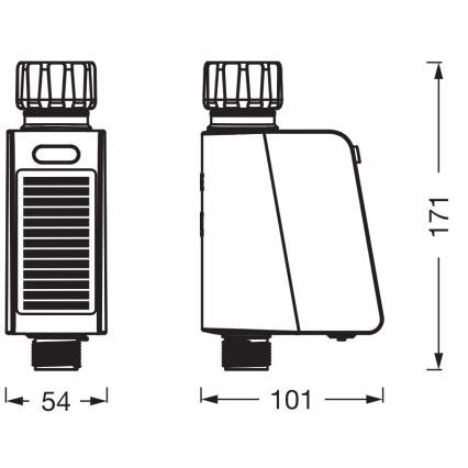 Osram - Électrovanne d'arrosage avec panneau solaire SMART+ IP55 Wi-Fi