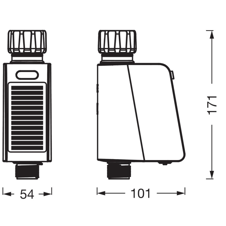 Osram - Électrovanne d'arrosage avec panneau solaire SMART+ IP55 Wi-Fi