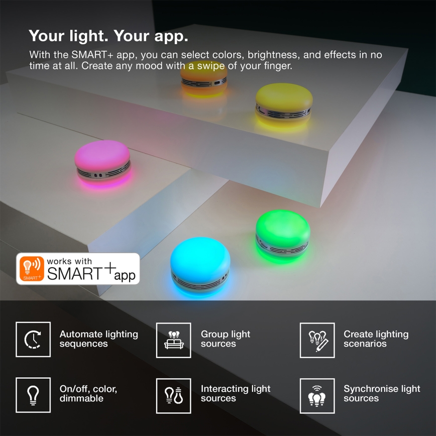 Osram - Enceinte LED RGB dimmable SMART+ MACARON LED/1,75W/3,7V 450 mAh rose