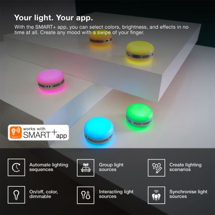 Osram - Haut-parleur LED RGB dimmable SMART+ MACARON LED/1,75W/3,7V 450 mAh jaune