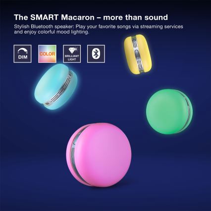 Osram - Haut-parleur LED RGB dimmable SMART+ MACARON LED/1,75W/3,7V 450 mAh jaune