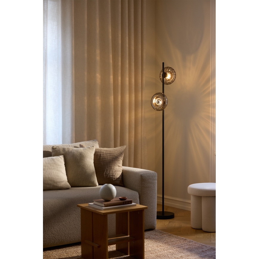 Osram - Lampadaire DECOR SMOKE 2xE14/12W/230V noir/gris fumé