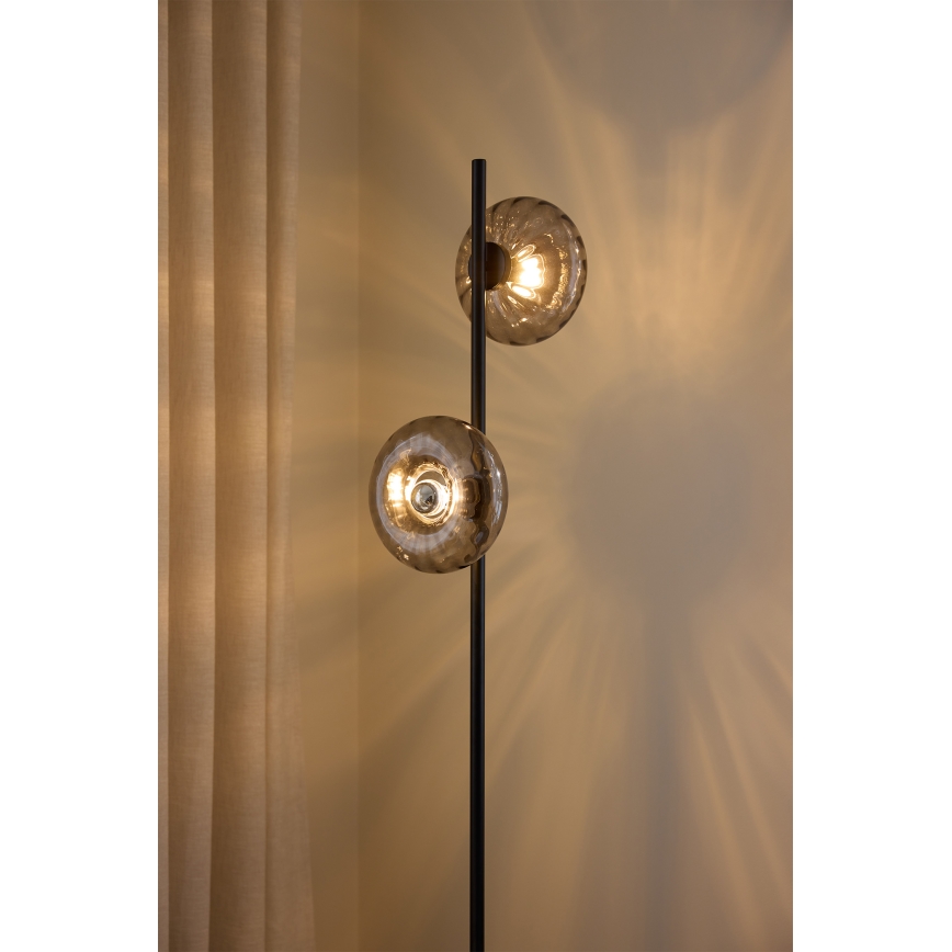 Osram - Lampadaire DECOR SMOKE 2xE14/12W/230V noir/gris fumé