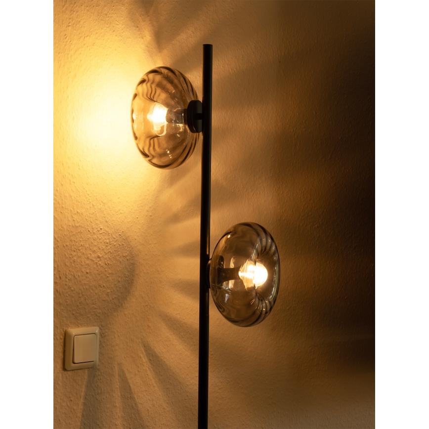 Osram - Lampadaire DECOR SMOKE 2xE14/12W/230V noir/gris fumé