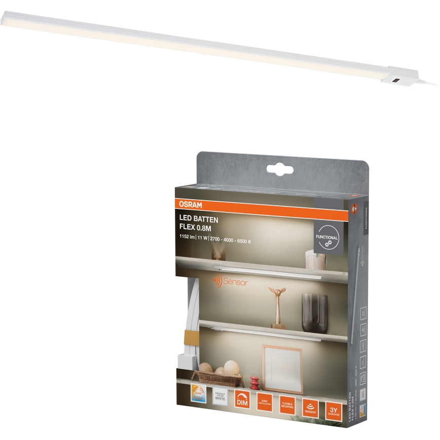 Osram - Luminaire LED sous-meuble dimmable avec détecteur de mouvement BATTEN LED/11W/230V 2700/4000/6500K 81,7 cm blanc