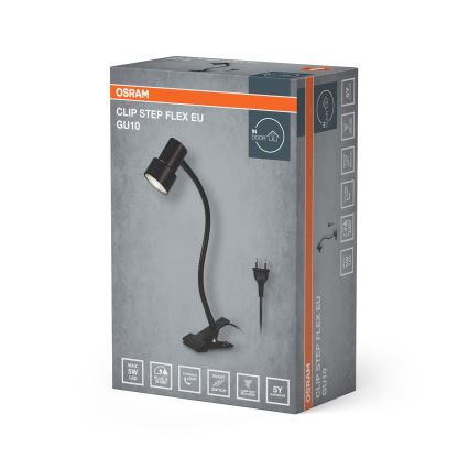 Osram - Lampe à pince CLIP STEP FLEX 1xGU10/5W/230V noire