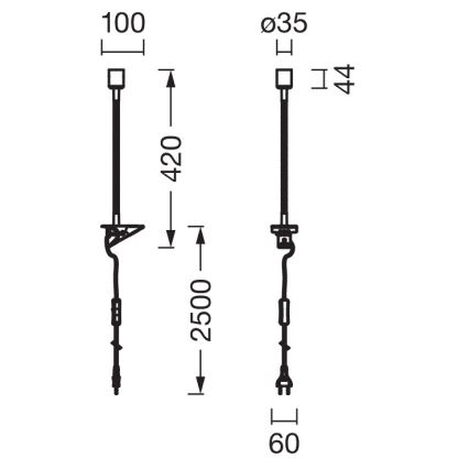 Osram - Lampe à pince CLIP TUBE FLEX 1xGU10/5W/230V chrome mat