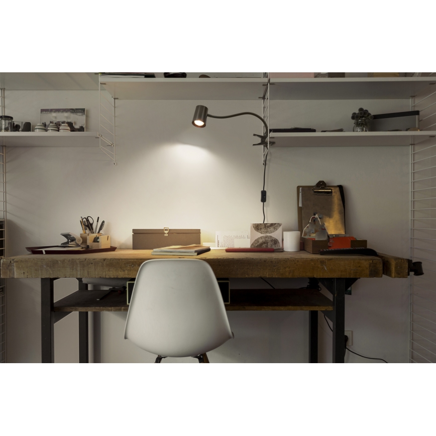 Osram - Lampe de bureau à pince DESK LINE 1xGU10/9W/230V noire