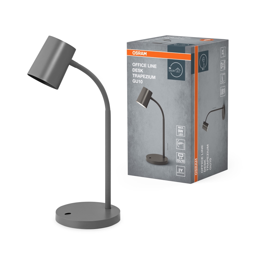 Osram - Lampe de bureau DESK LINE 1xGU10/9W/230V grise