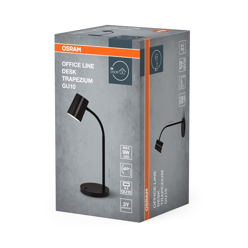 Osram - Lampe de bureau DESK LINE 1xGU10/9W/230V noire
