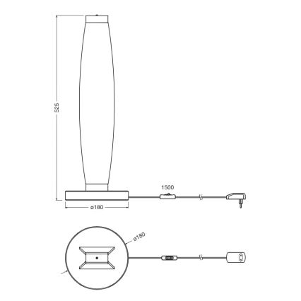 Osram - Lampe de bureau LED DECOR FLAT LED/13W/230V grise
