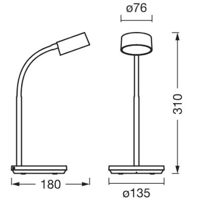 Osram - Lampe de bureau LED dimmable OFFICE LINE LED/4,8W/230V 3000/4000/6500K blanche