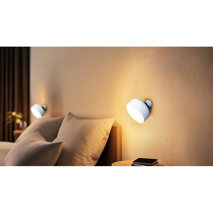 Osram - Lampe de bureau LED rechargeable à intensité variable 3 en 1 DECOR HELPER LED/1,8W/5V blanche