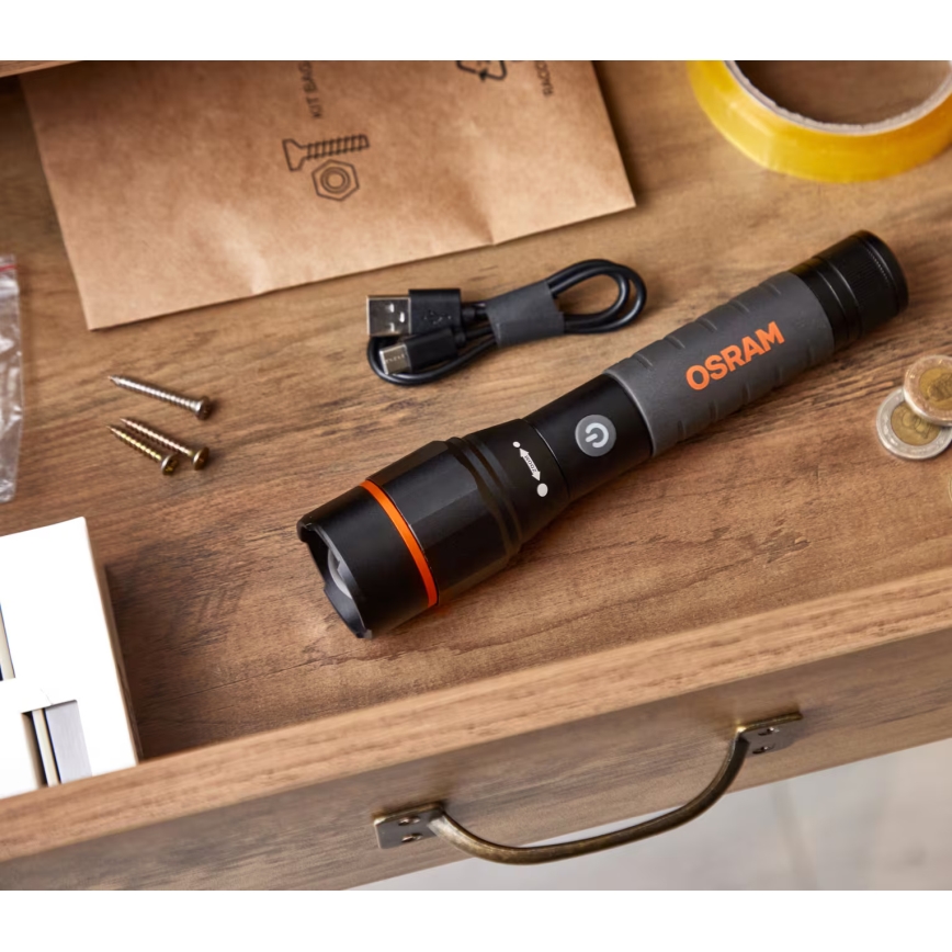 Osram - Lampe torche LED rechargeable à intensité variable LEDINSPECT PRO TORCH 1200 LED/13W/3,6V 4000 mAh IP44