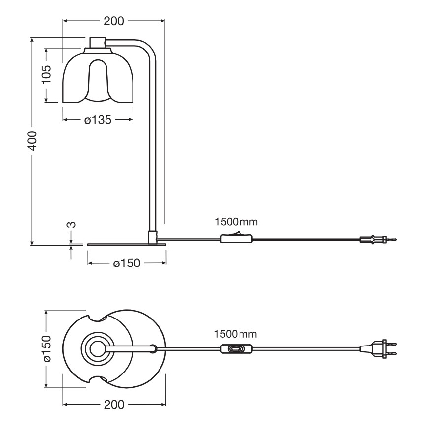 Osram - Lampe de table DECOR COROLLE 1xG9/20W/230V rouge