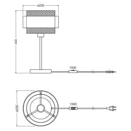 Osram - Lampe de table DECOR HORNET 1xE27/10W/230V noir/doré