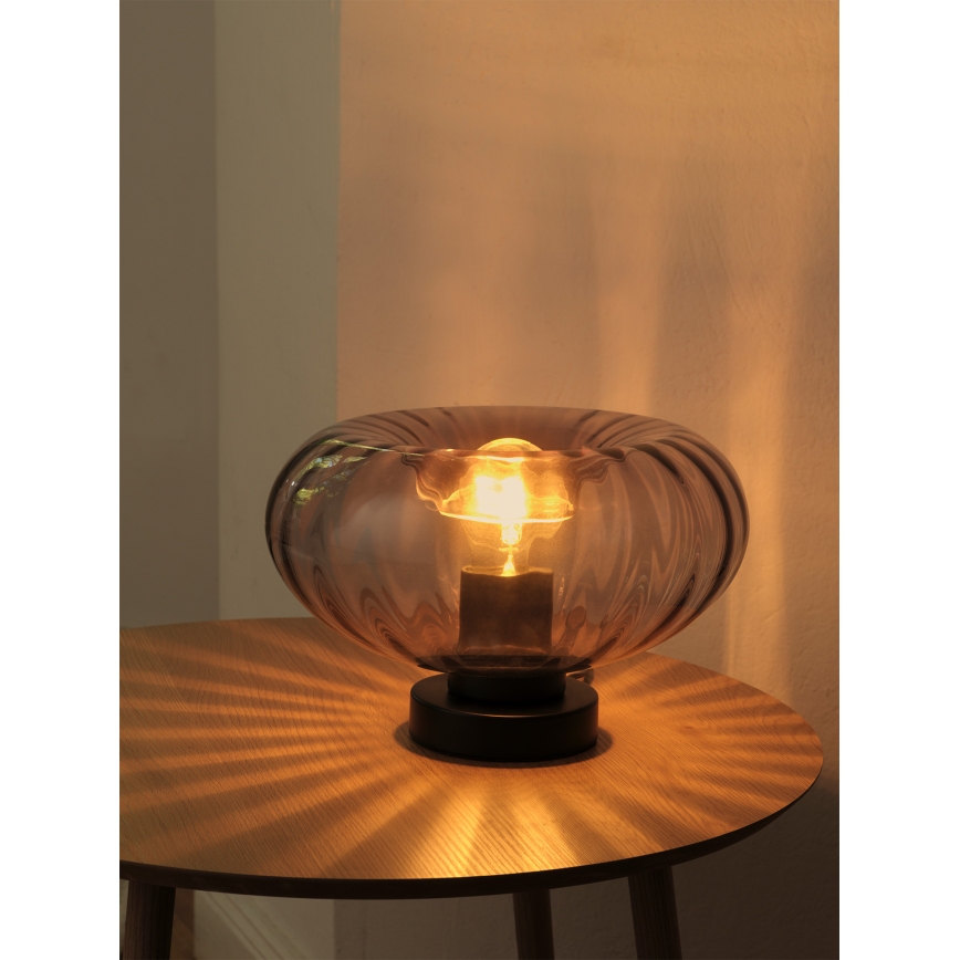 Osram - Lampe de table DECOR SMOKE 1xE27/12W/230V noir/gris fumé