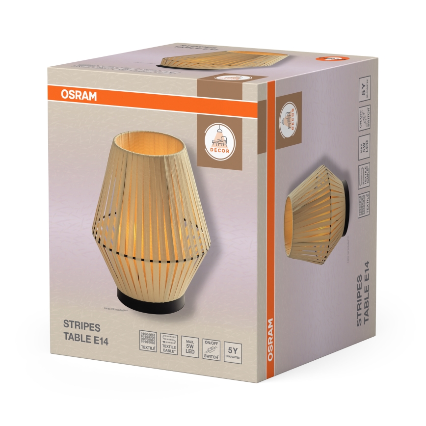Osram - Lampe de table DECOR STRIPES 1xE14/5W/230V beige