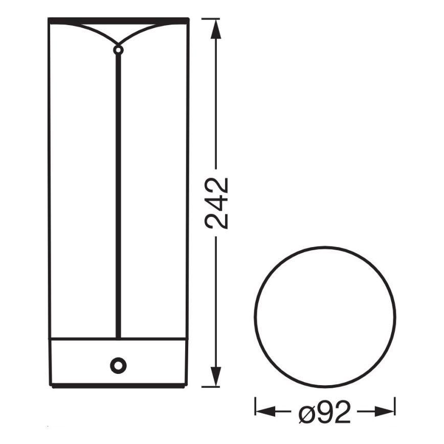 Osram - Lampe de table d'extérieur LED tactile et à intensité variable ENDURA STYLE LED/1,5W/5V 2500 mAh USB IP54 anthracite