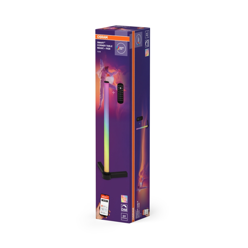 Osram - Lampe de bureau LED RGBW dimmable SMART+ MAGIC LED/7,5W/230V 2700-6500K noire Wi-Fi + télécommande