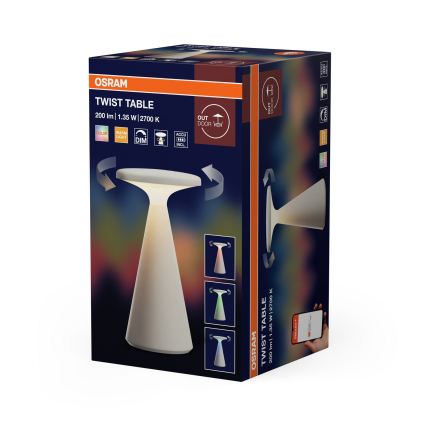 Osram - Lampe de table d'extérieur rechargeable, tactile et dimmable LED RGB SMART+ TWIST LED/1,35W/3,7V 1800 mAh IP44