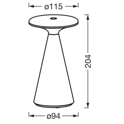 Osram - Lampe de table d'extérieur rechargeable, tactile et dimmable LED RGB SMART+ TWIST LED/1,35W/3,7V 1800 mAh IP44