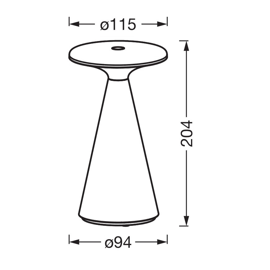 Osram - Lampe de table d'extérieur rechargeable, tactile et dimmable LED RGB SMART+ TWIST LED/1,35W/3,7V 1800 mAh IP44