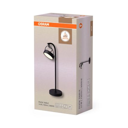Osram - Lampe de table LED DECOR PUCK LED/11W/230V IRC 90 noire