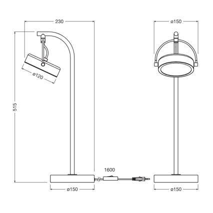 Osram - Lampe de table LED DECOR PUCK LED/11W/230V IRC 90 noire